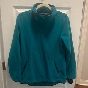 LL Bean Turquoise Fleece Pullover